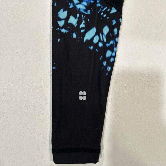 Sweaty Betty Power Leggings size:  US 2 Black Full Length Abstract Print - Picture 5 of 7